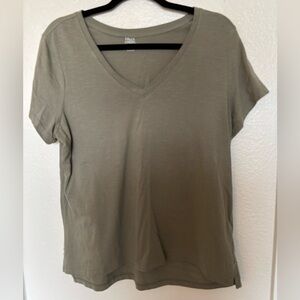 Green v-neck